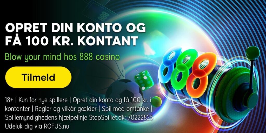 888 live casino og bonus i Danmark